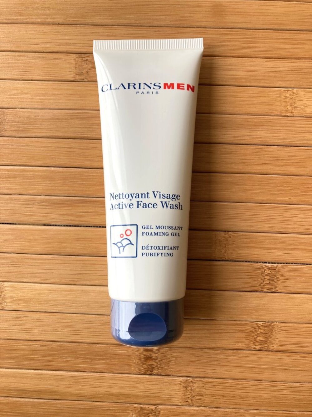 Clarins Men Active Face Wash Foaming Gel Cleanser 4.4 oz/125 ml Full Size Sealed